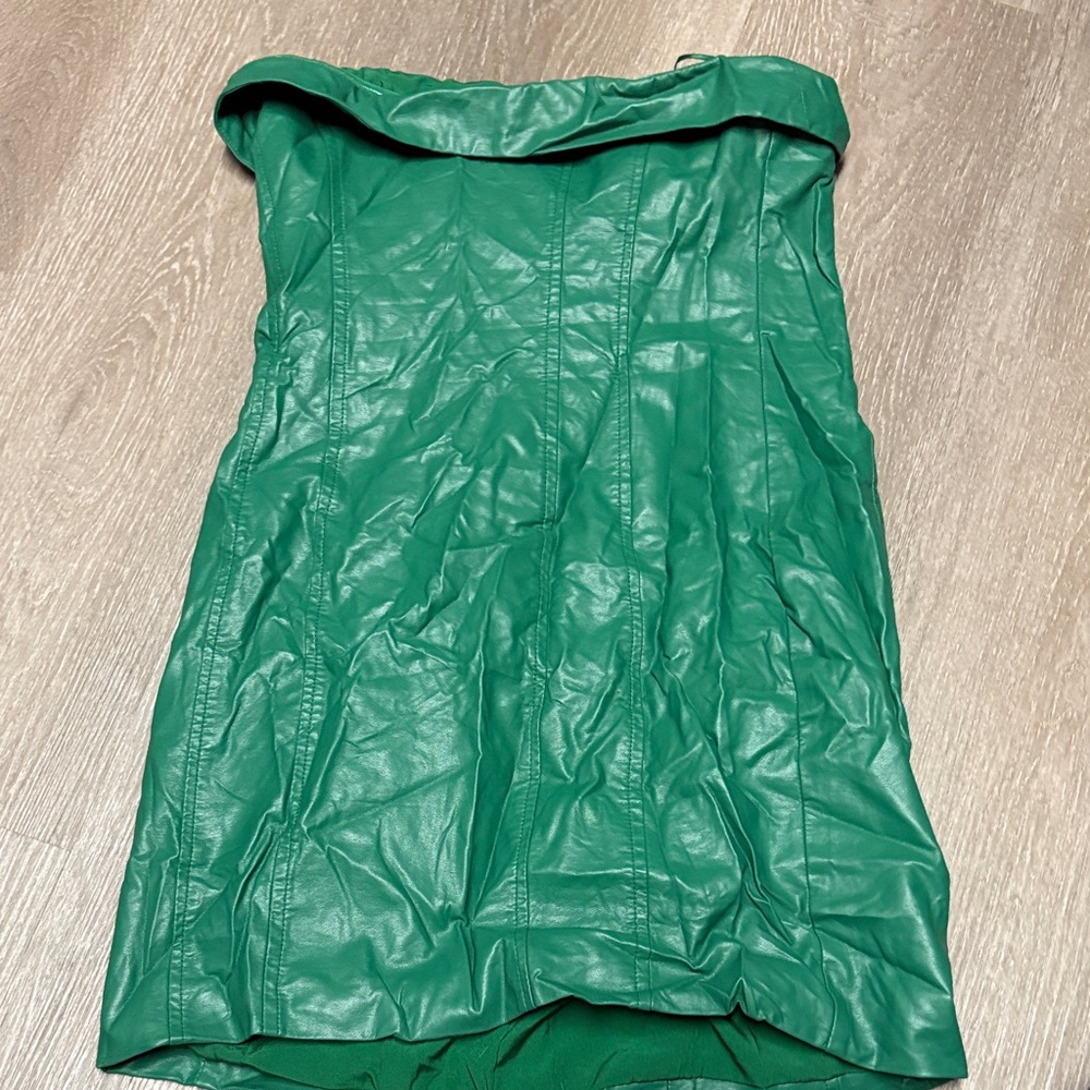 American Threads Green Mini Dress